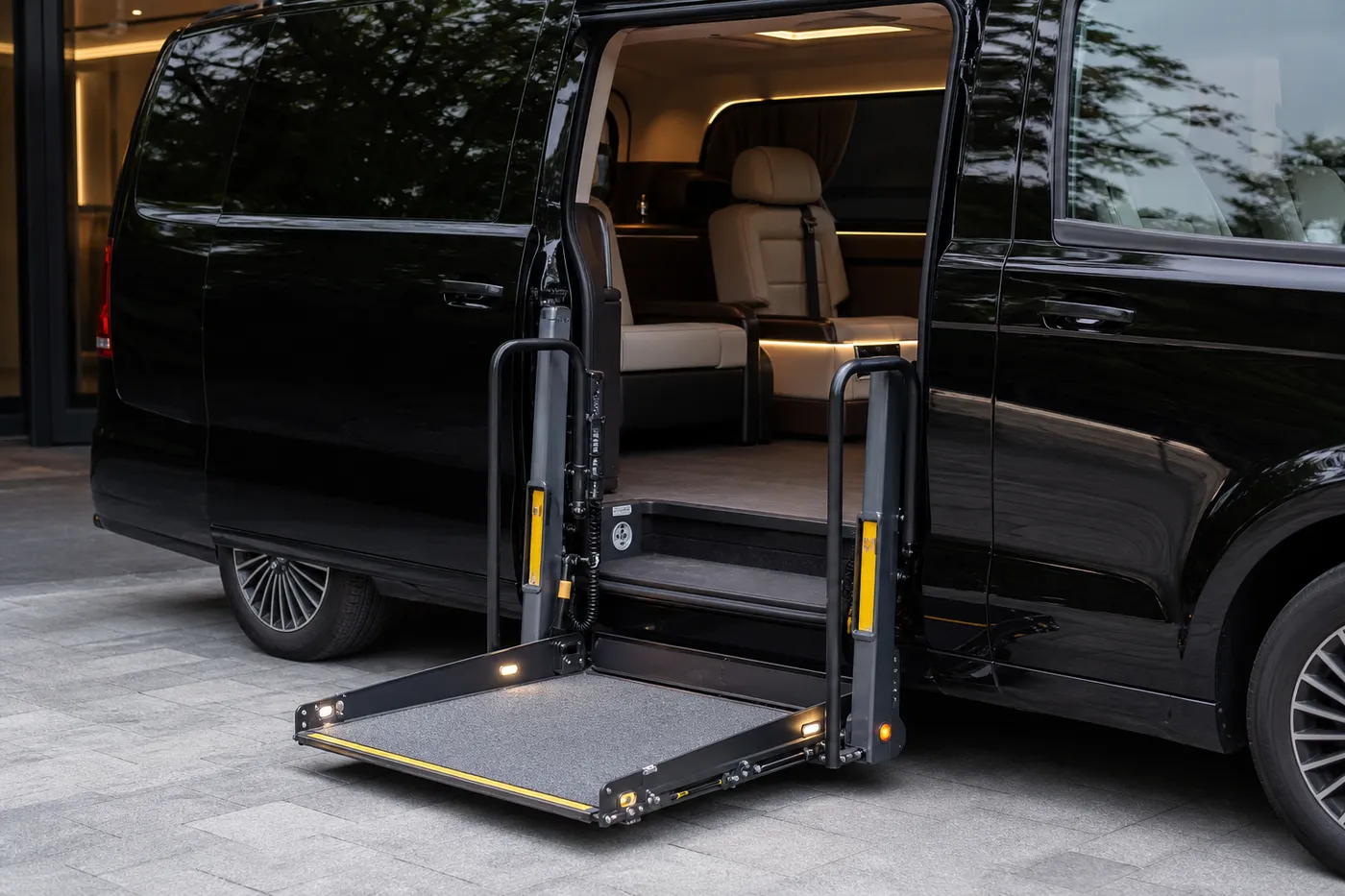 The transfer from wheelchair to seat